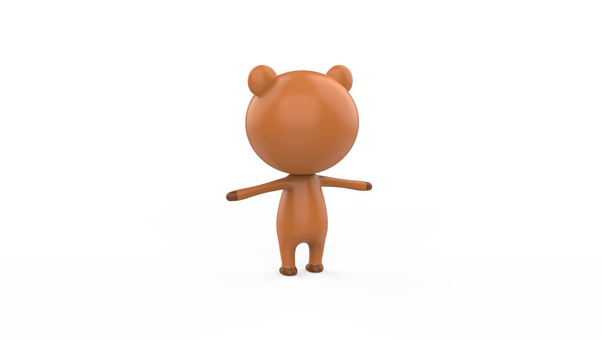 Stylized Character Bear v001  Low-poly 3D model_8