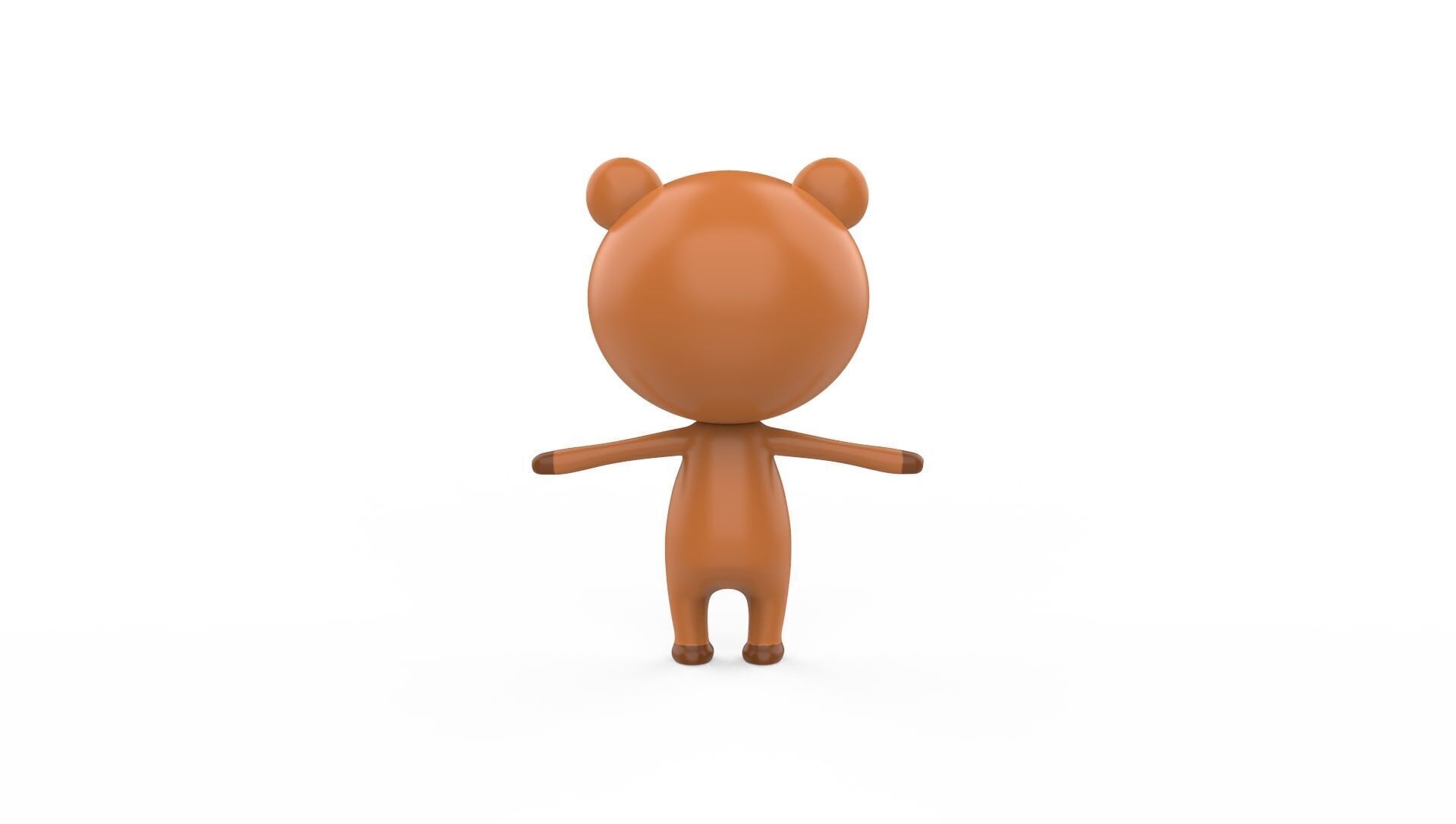 Stylized Character Bear v001  Low-poly 3D model_6