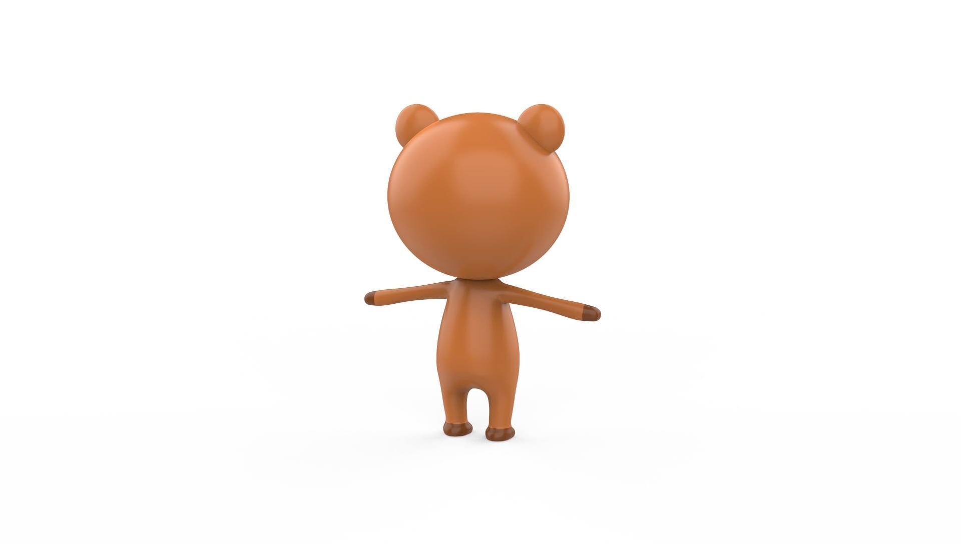 Stylized Character Bear v001  Low-poly 3D model_10