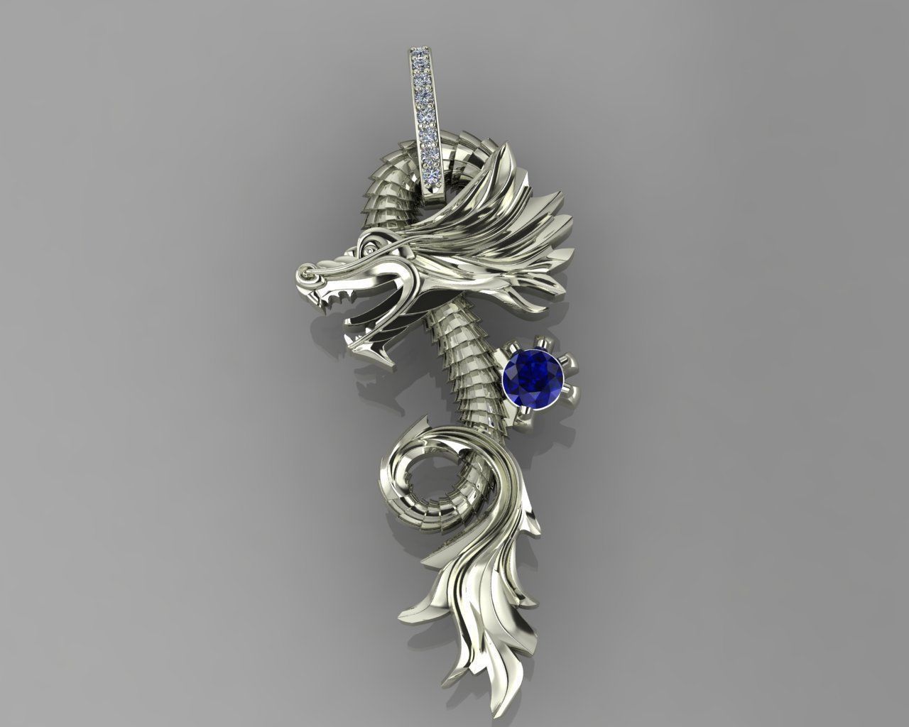  dragon pendant p0036 3D print model_4