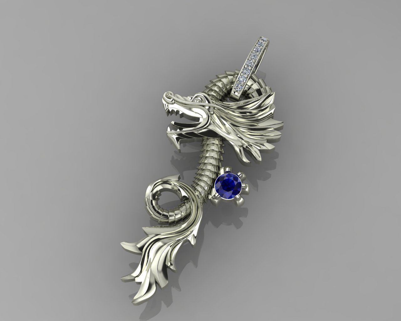  dragon pendant p0036 3D print model_5