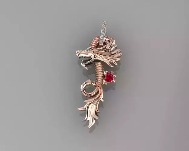  dragon pendant p0036 3D print model