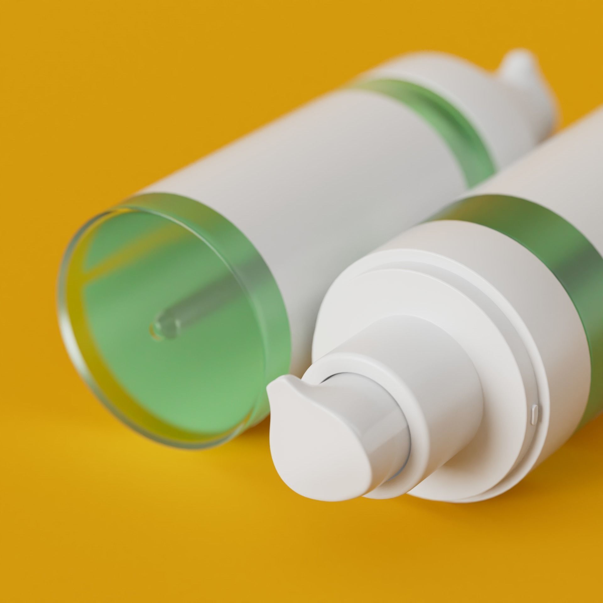 Plastic cosmetic bottle with dispenser 50 and 100 ml 3D model_7