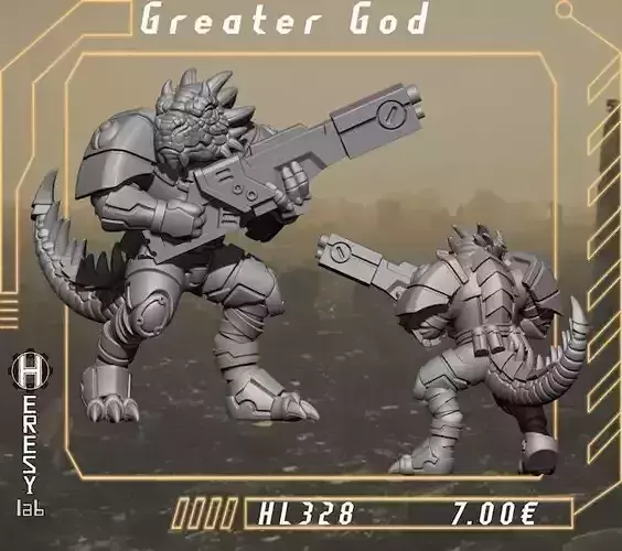 HL328 - Greater God Mercenary Guard - Supported and Unsupported