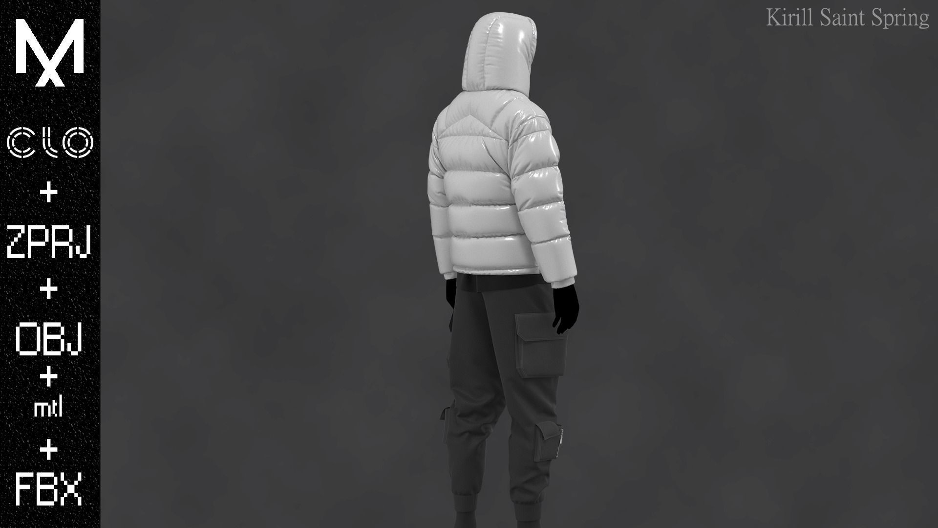 New Outfit Male Marvelous designer Clo3d OBJ mtl FBX ZPRJ 3D model_7