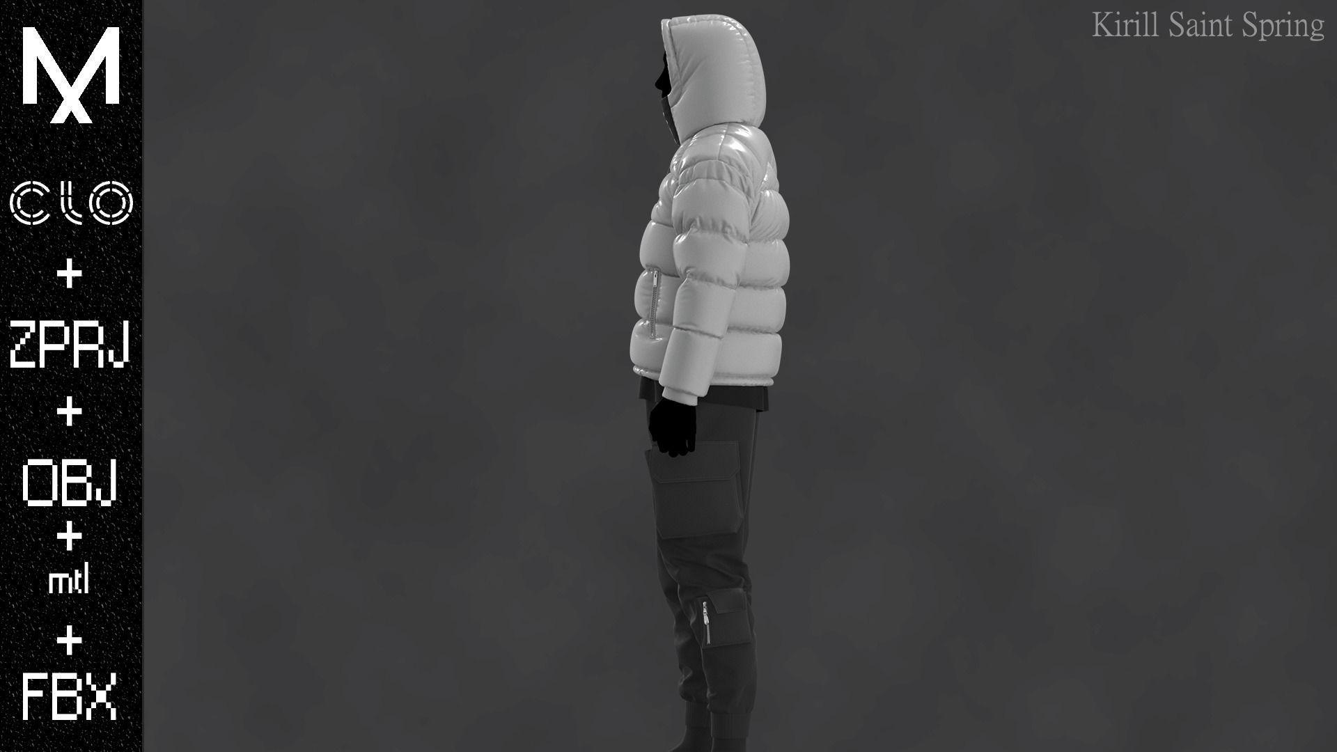 New Outfit Male Marvelous designer Clo3d OBJ mtl FBX ZPRJ 3D model_5