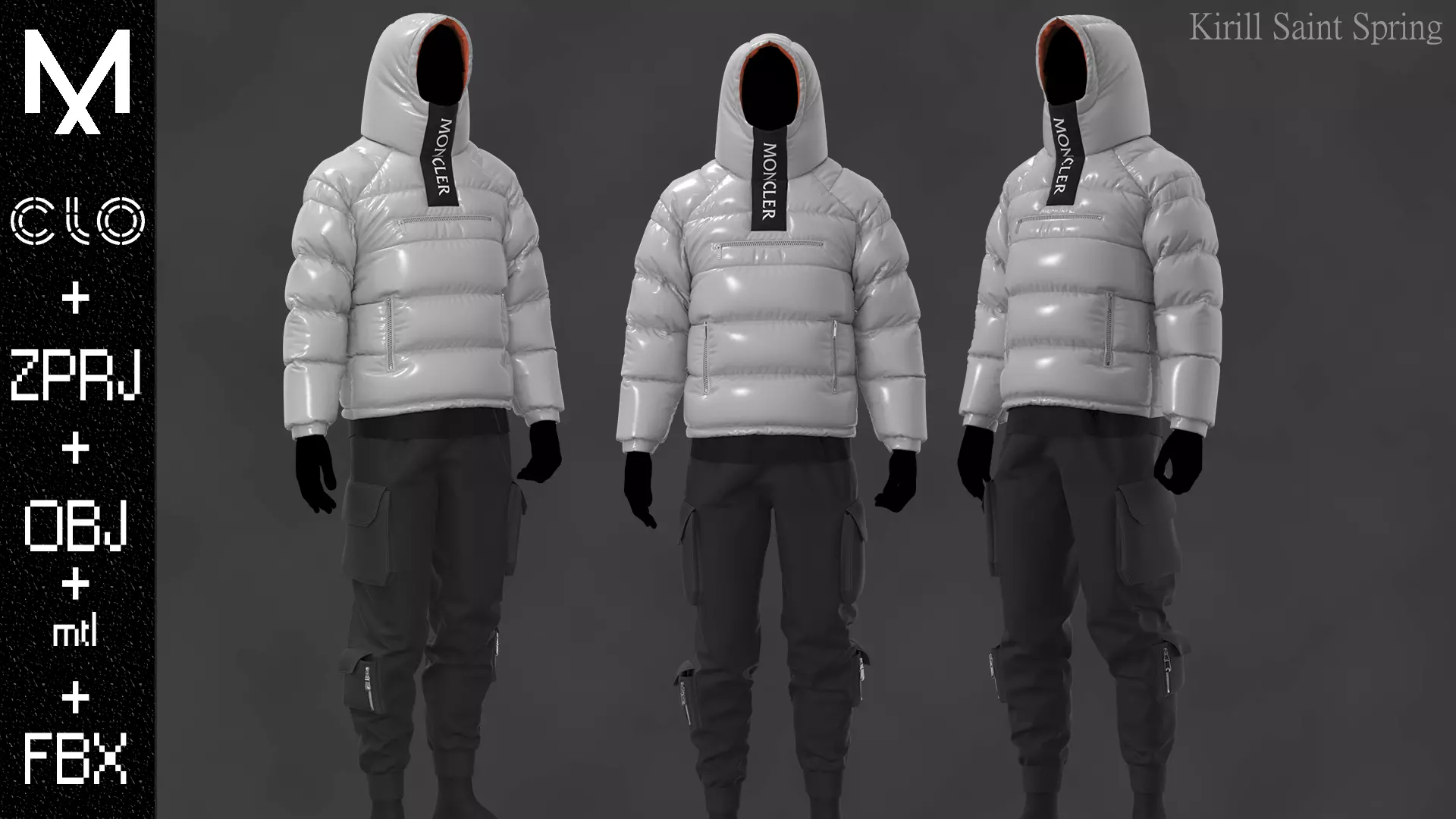 New Outfit Male Marvelous designer Clo3d OBJ mtl FBX ZPRJ 3D model_0