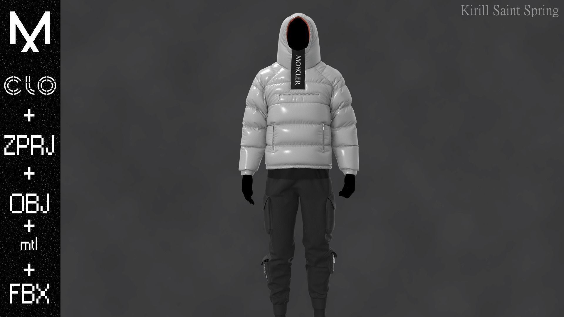 New Outfit Male Marvelous designer Clo3d OBJ mtl FBX ZPRJ 3D model_2