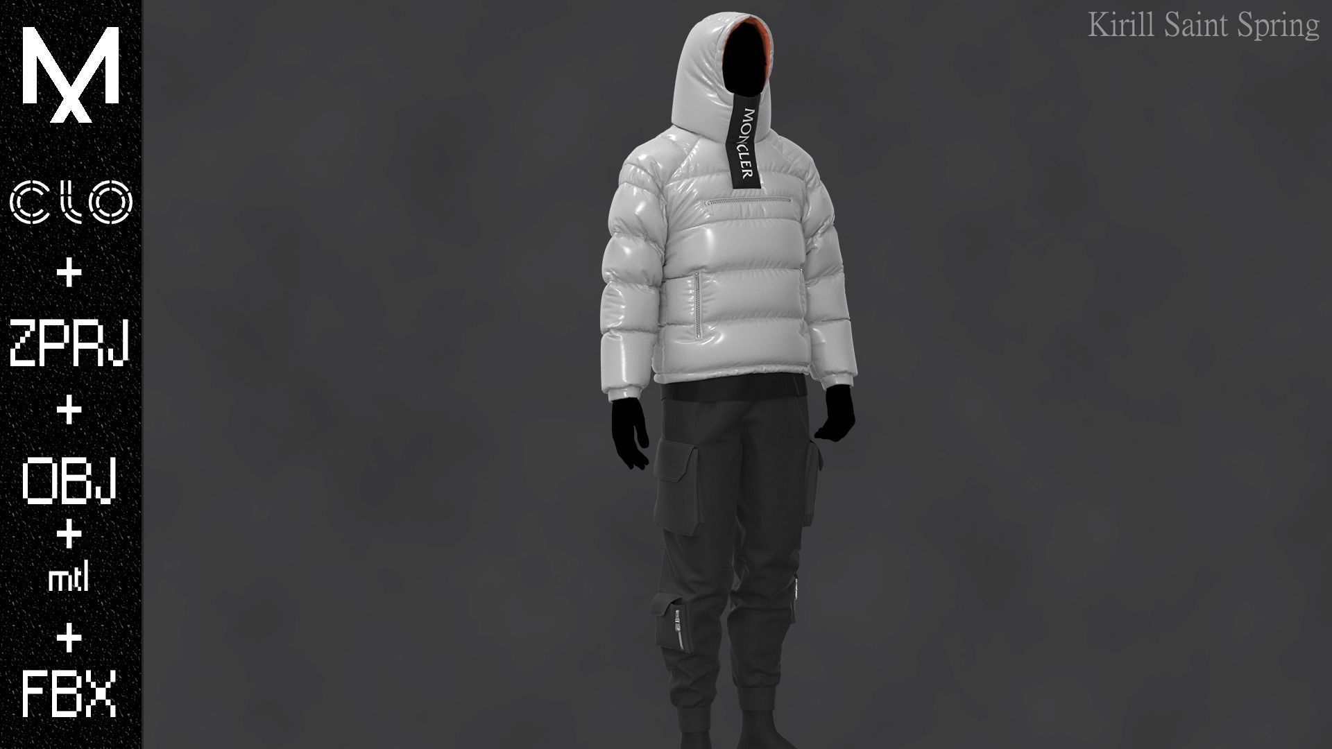 New Outfit Male Marvelous designer Clo3d OBJ mtl FBX ZPRJ 3D model_3