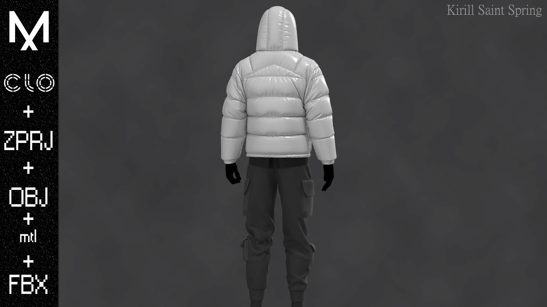 New Outfit Male Marvelous designer Clo3d OBJ mtl FBX ZPRJ 3D model_6