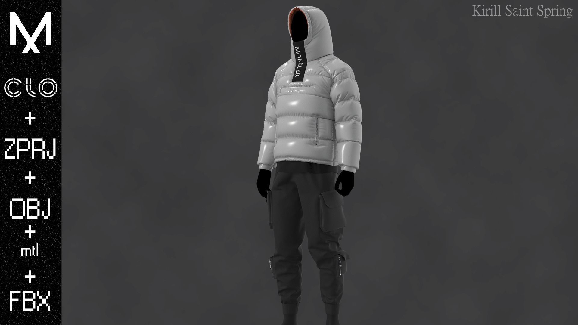 New Outfit Male Marvelous designer Clo3d OBJ mtl FBX ZPRJ 3D model_4