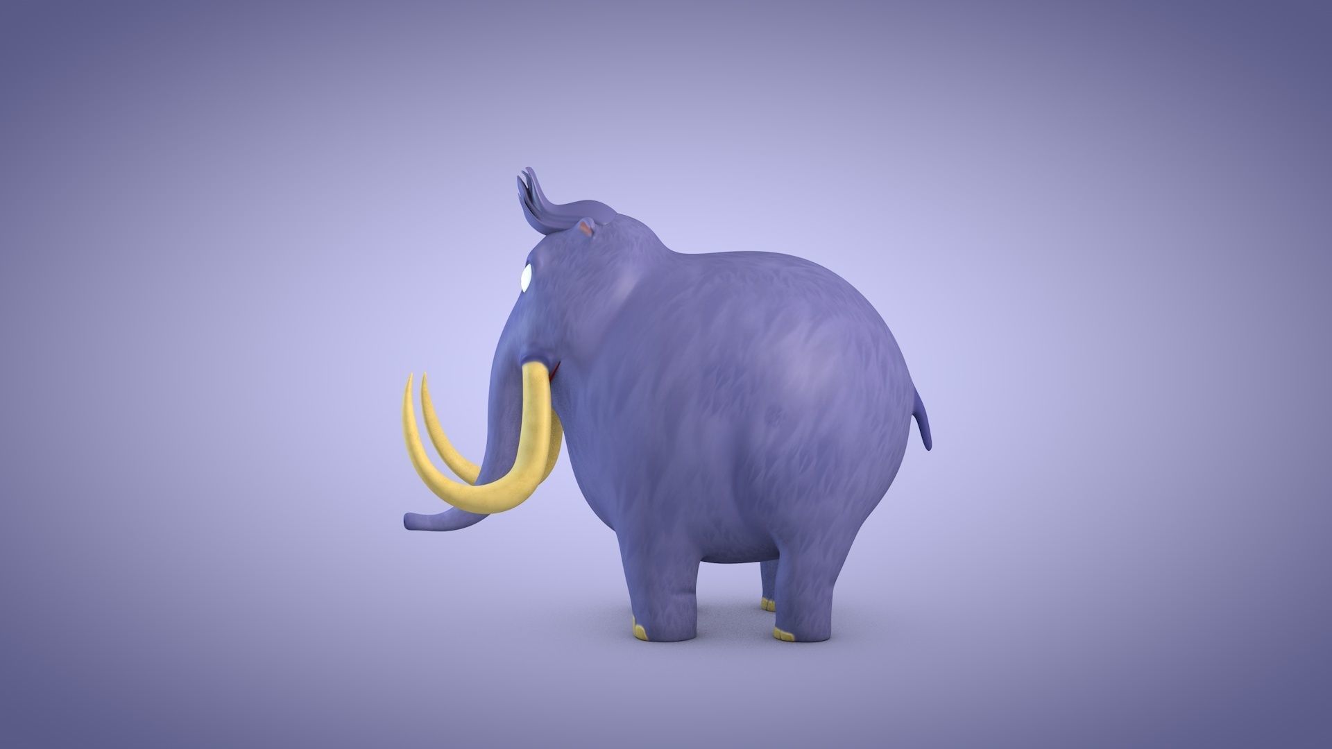 Mammoth Low-poly 3D model_1