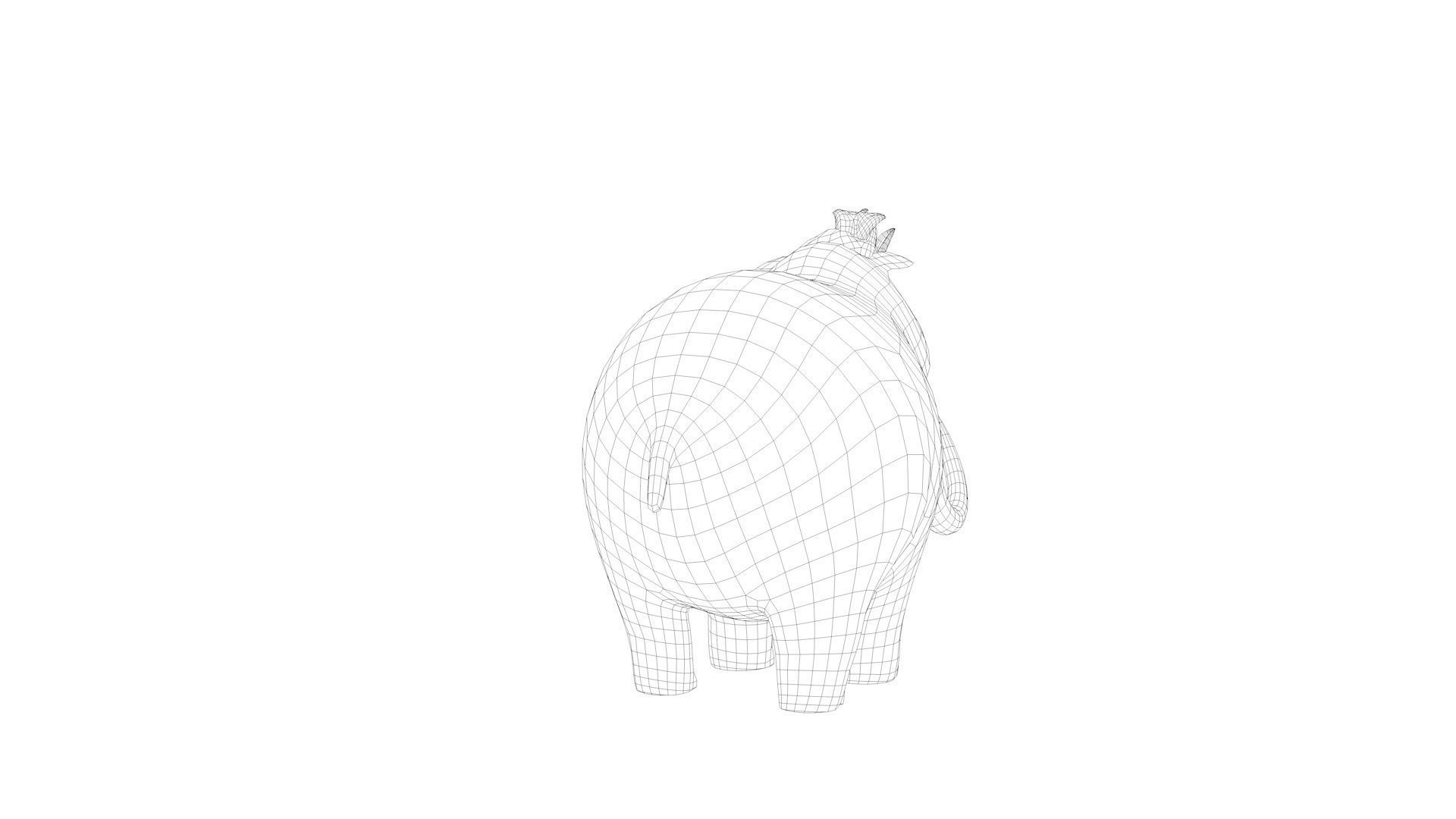 Mammoth Low-poly 3D model_12