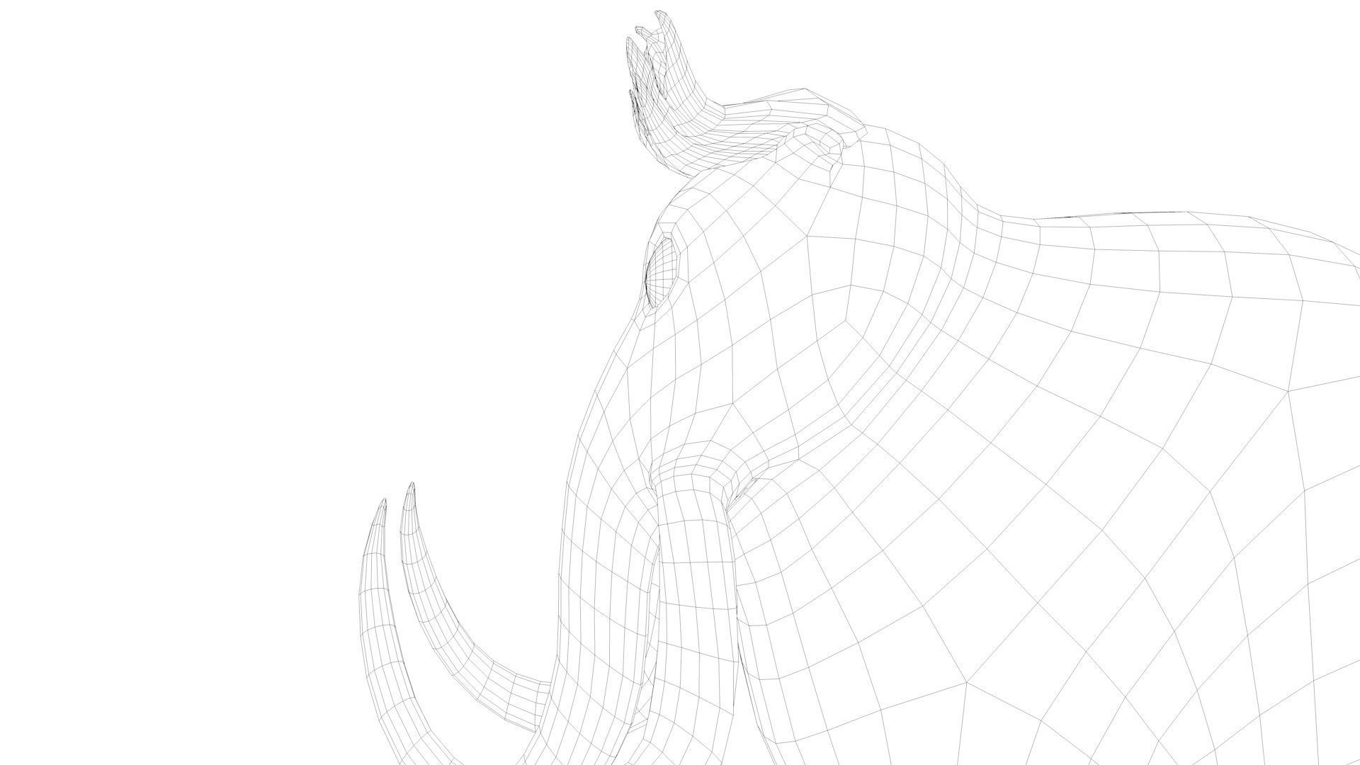 Mammoth Low-poly 3D model_16