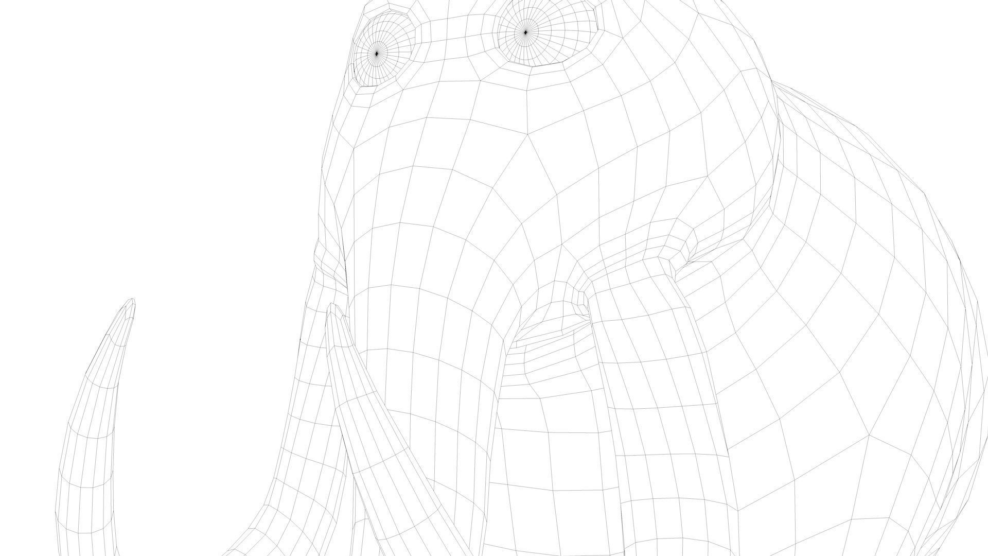 Mammoth Low-poly 3D model_15