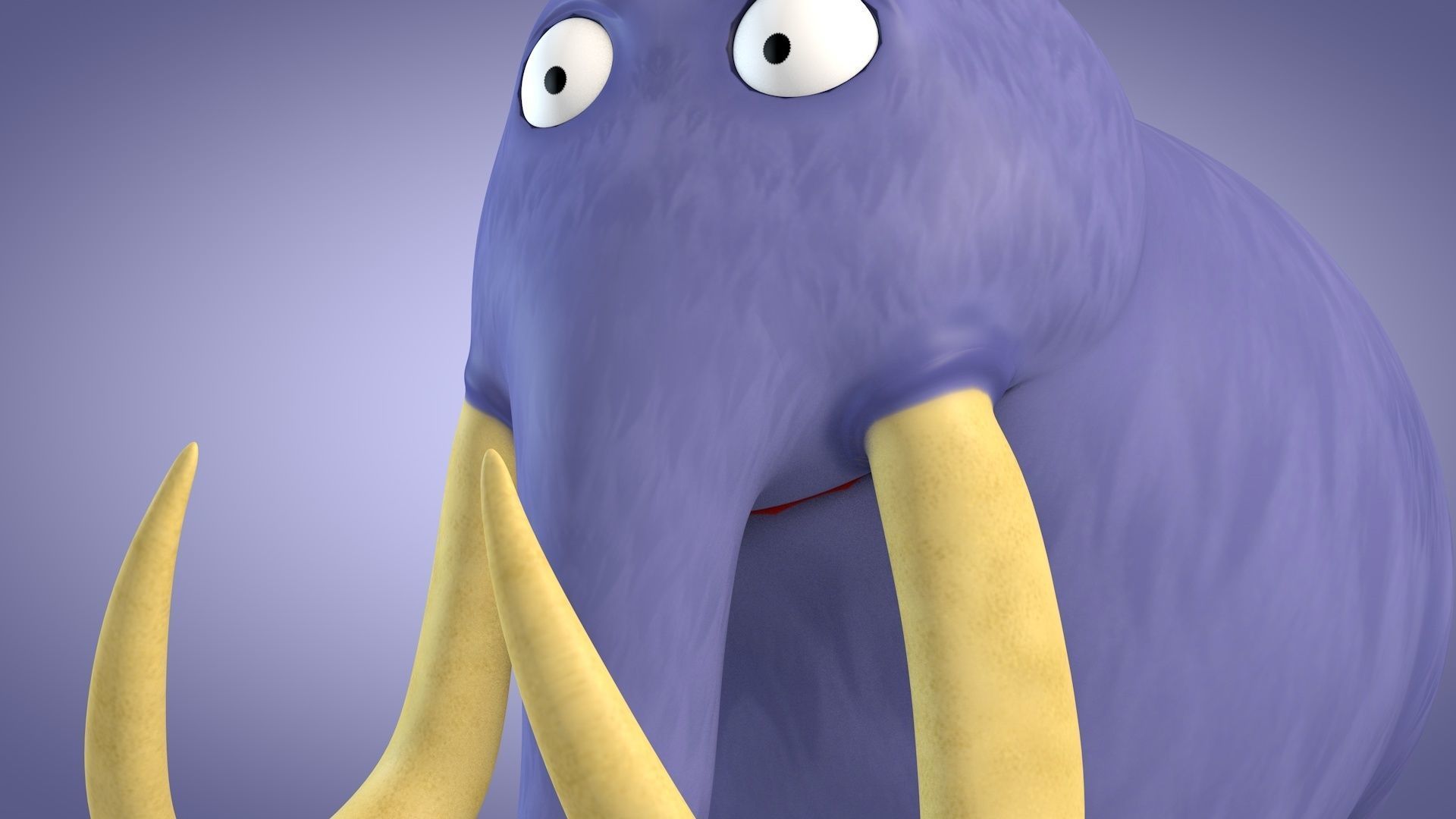 Mammoth Low-poly 3D model_6