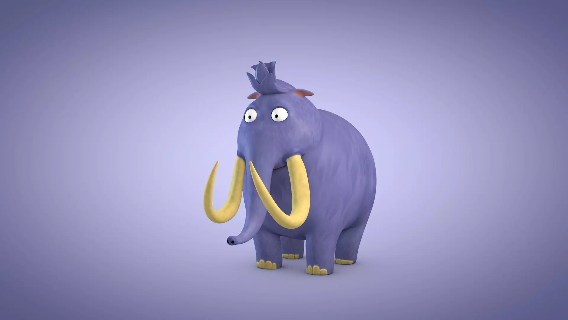 Mammoth Low-poly 3D model_0