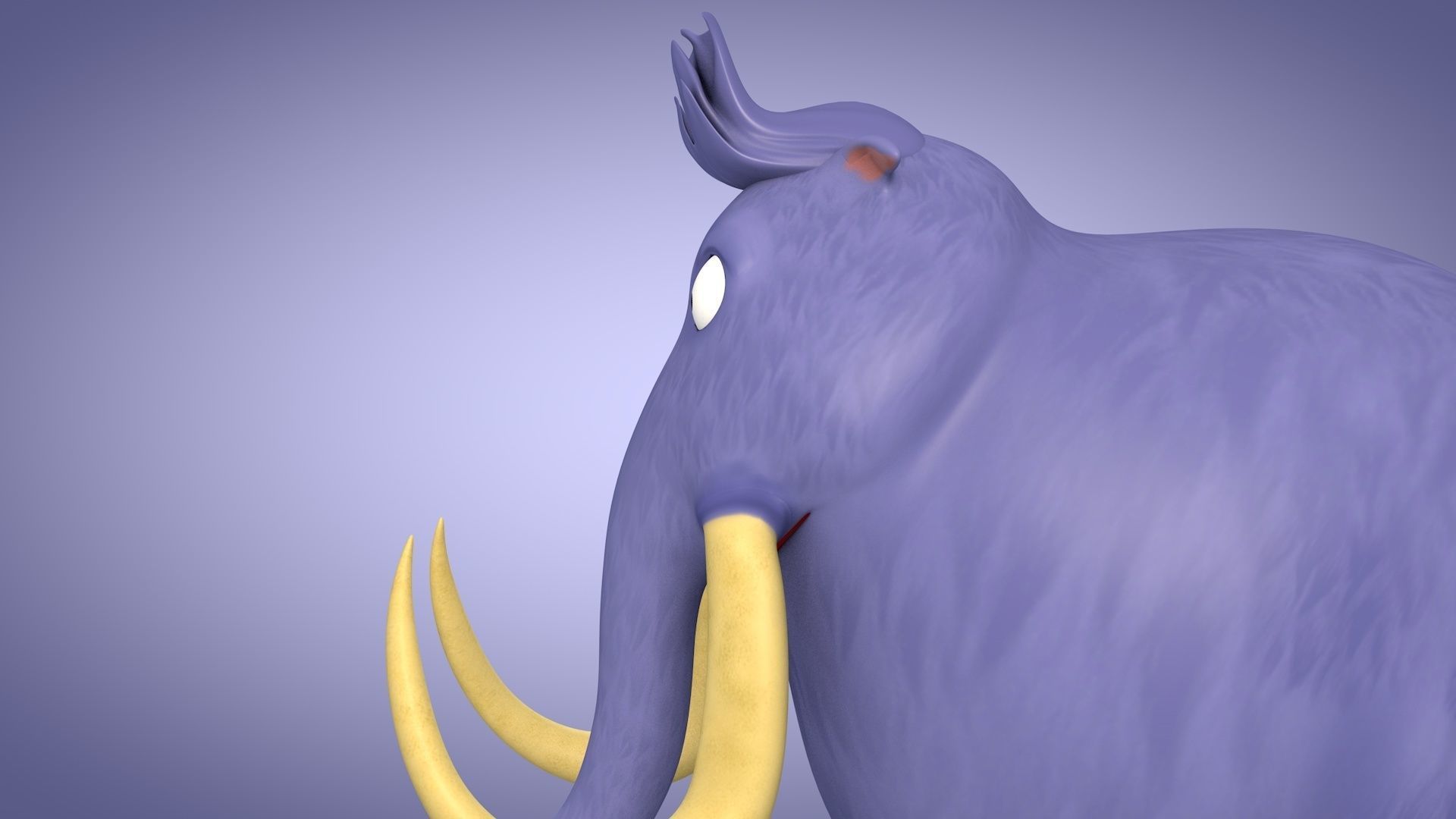 Mammoth Low-poly 3D model_7