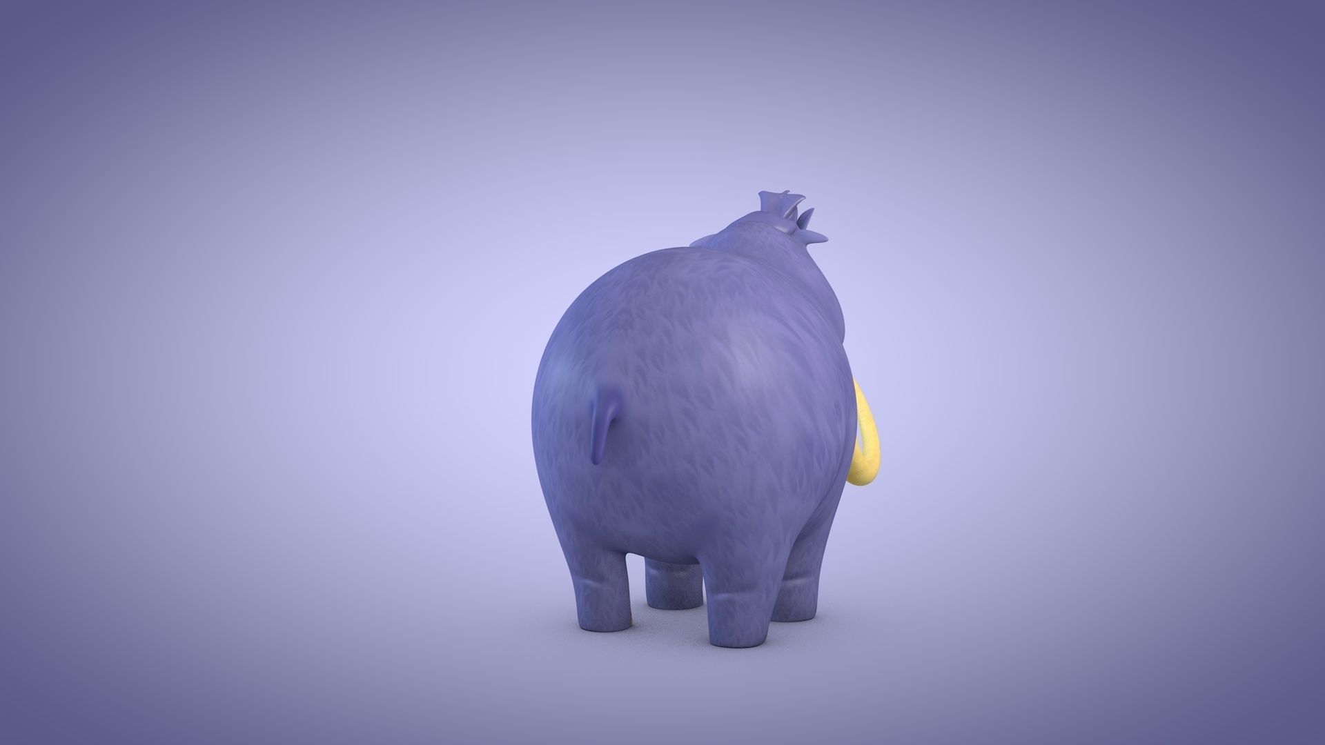 Mammoth Low-poly 3D model_3