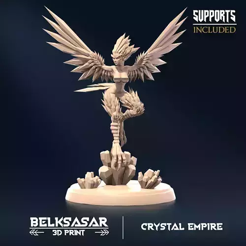 Crystal Harpy A Nude 3D print model