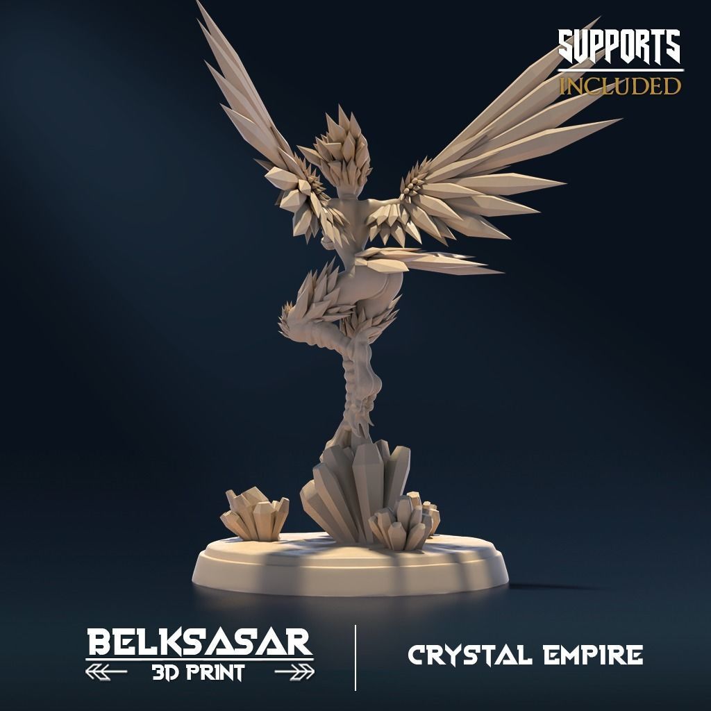 Crystal Harpy A Normal and Nude 3D print model_3