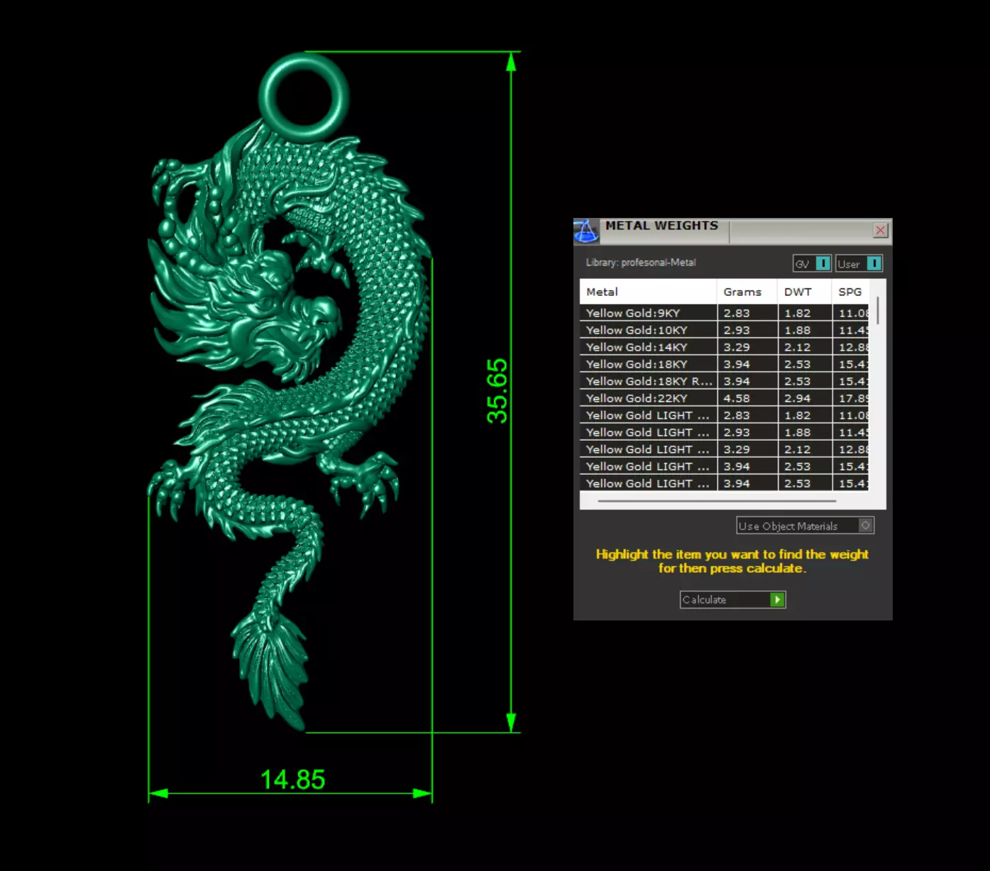 DRAGON PENDENT II dragon jewelry 3D print model