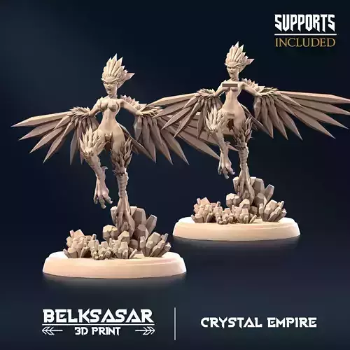 Crystal Harpy B Normal and Nude