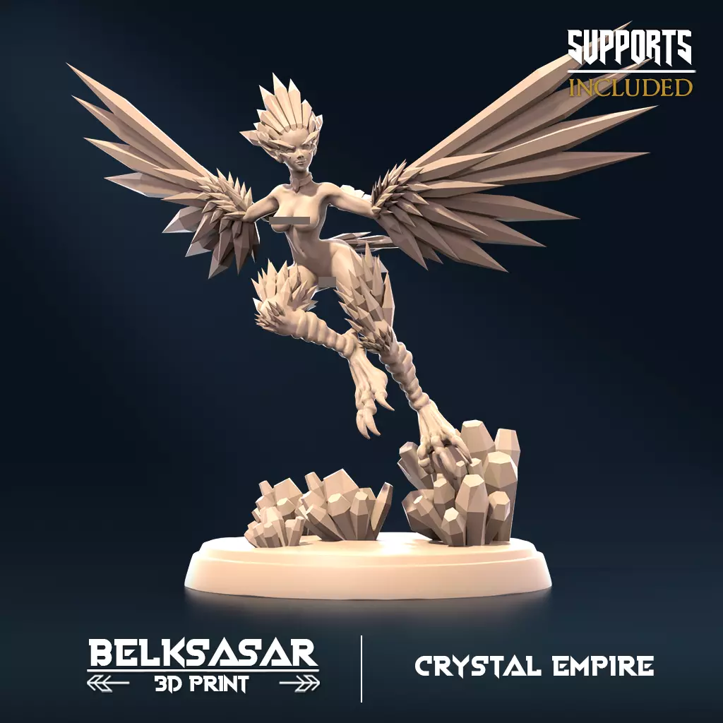 Crystal Harpy C Nude 3D print model_0