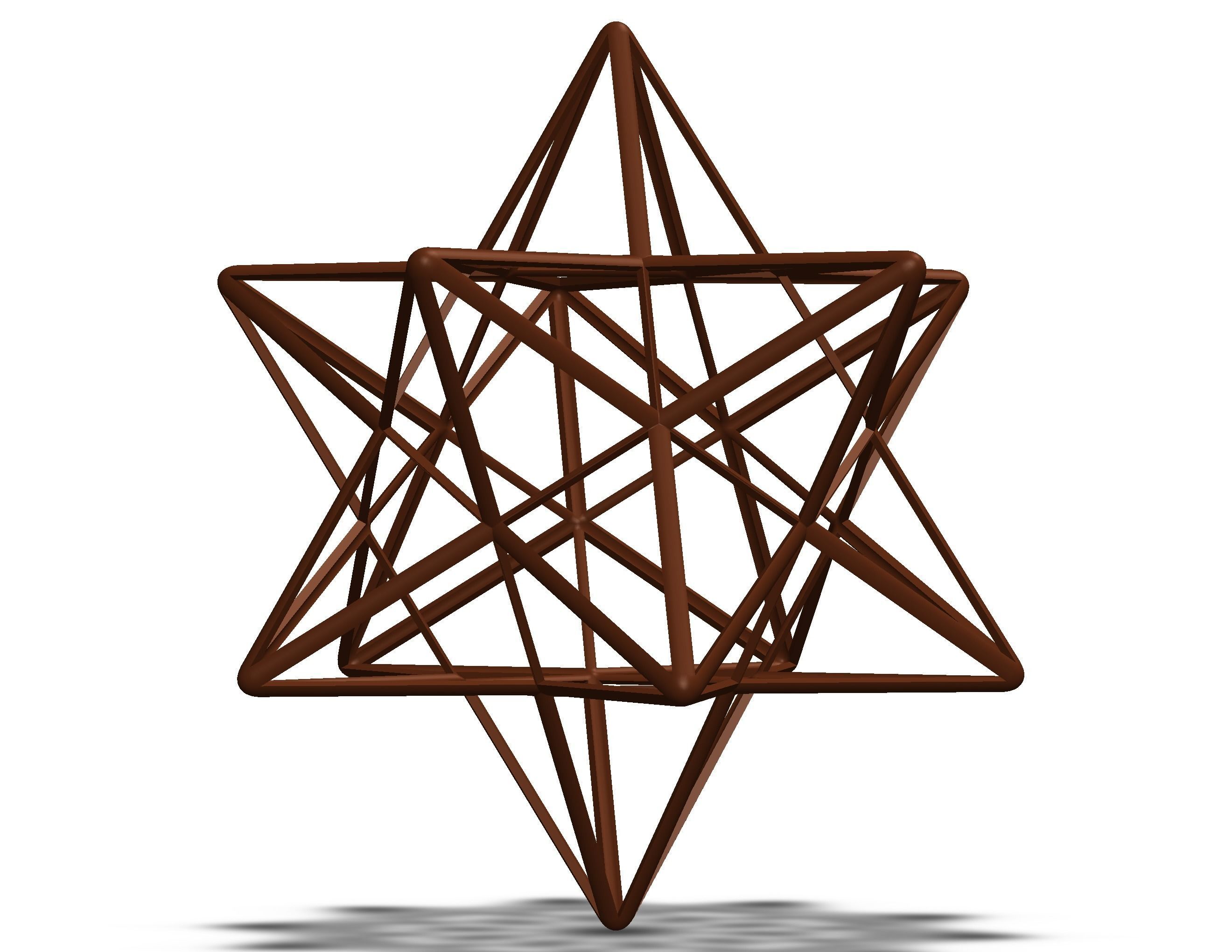 Wireframe Shape Small Stellated Dodecahedron 3D print model_29