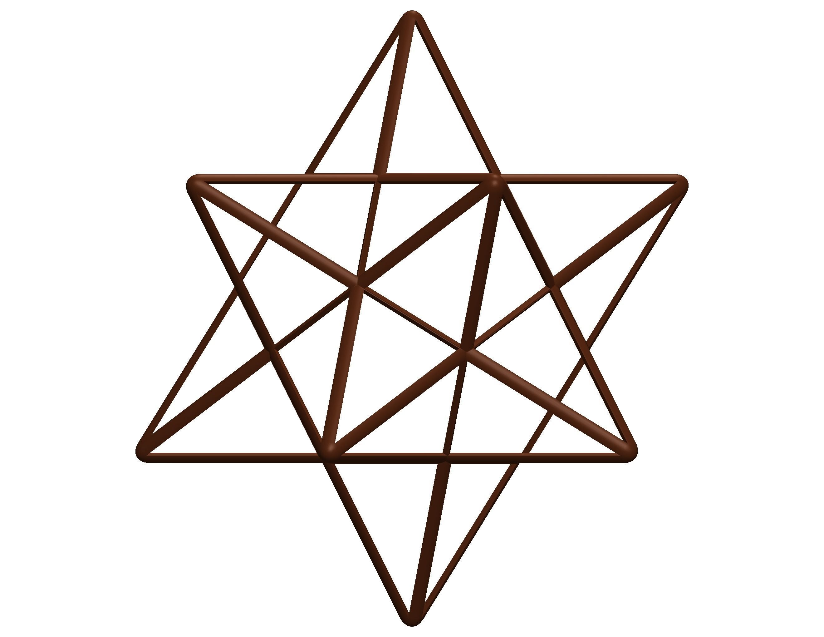 Wireframe Shape Small Stellated Dodecahedron 3D print model_33