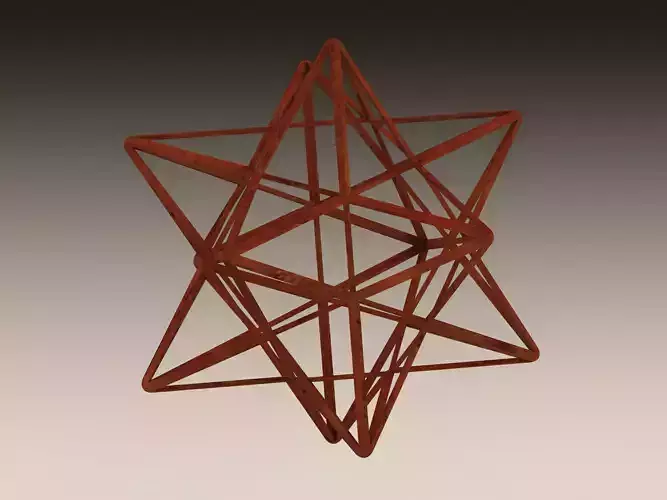 Wireframe Shape Small Stellated Dodecahedron 3D print model