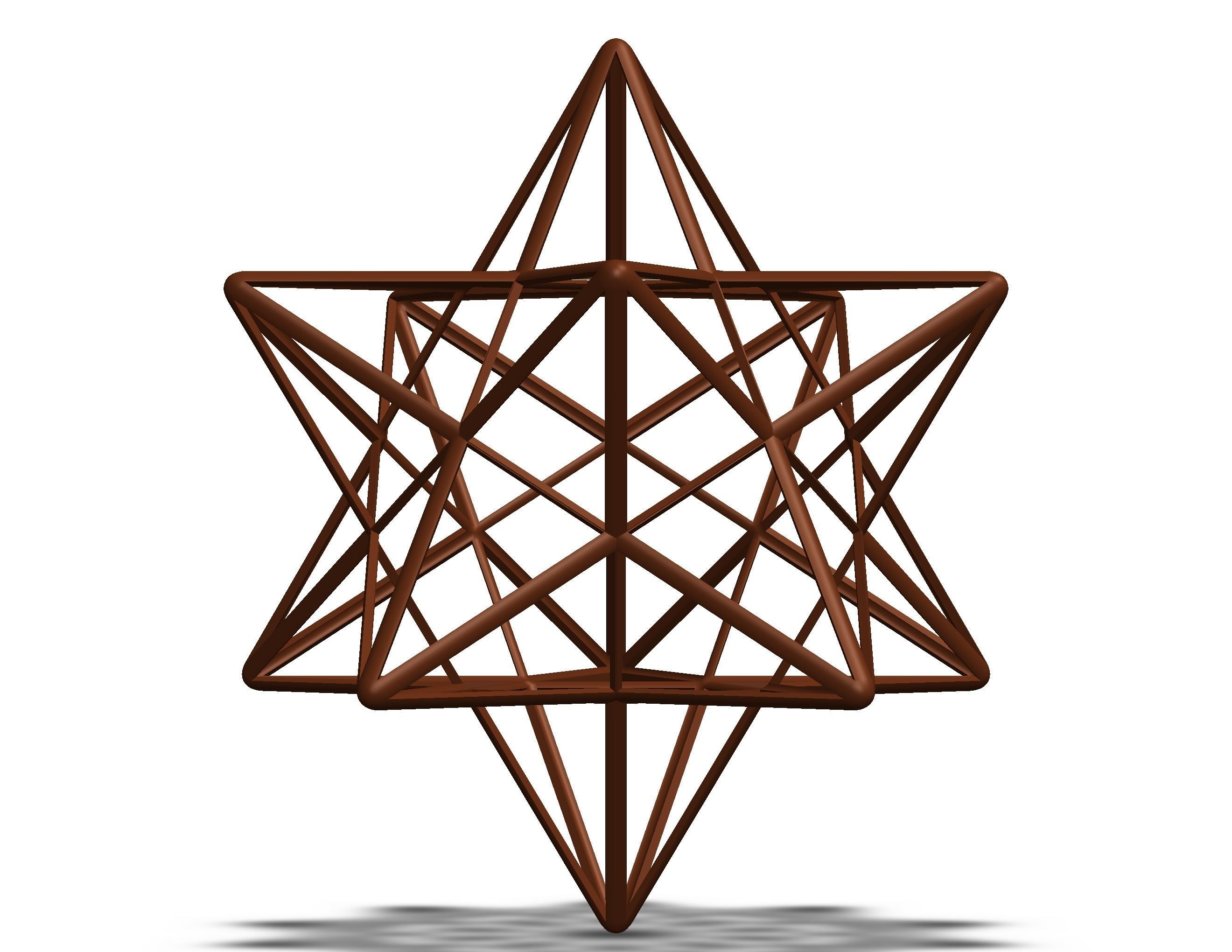 Wireframe Shape Small Stellated Dodecahedron 3D print model_25
