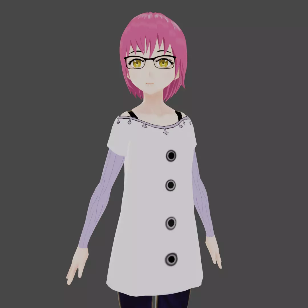 Seven Deadly Sins Gowther 3d model for vrchat Low-poly 3D model