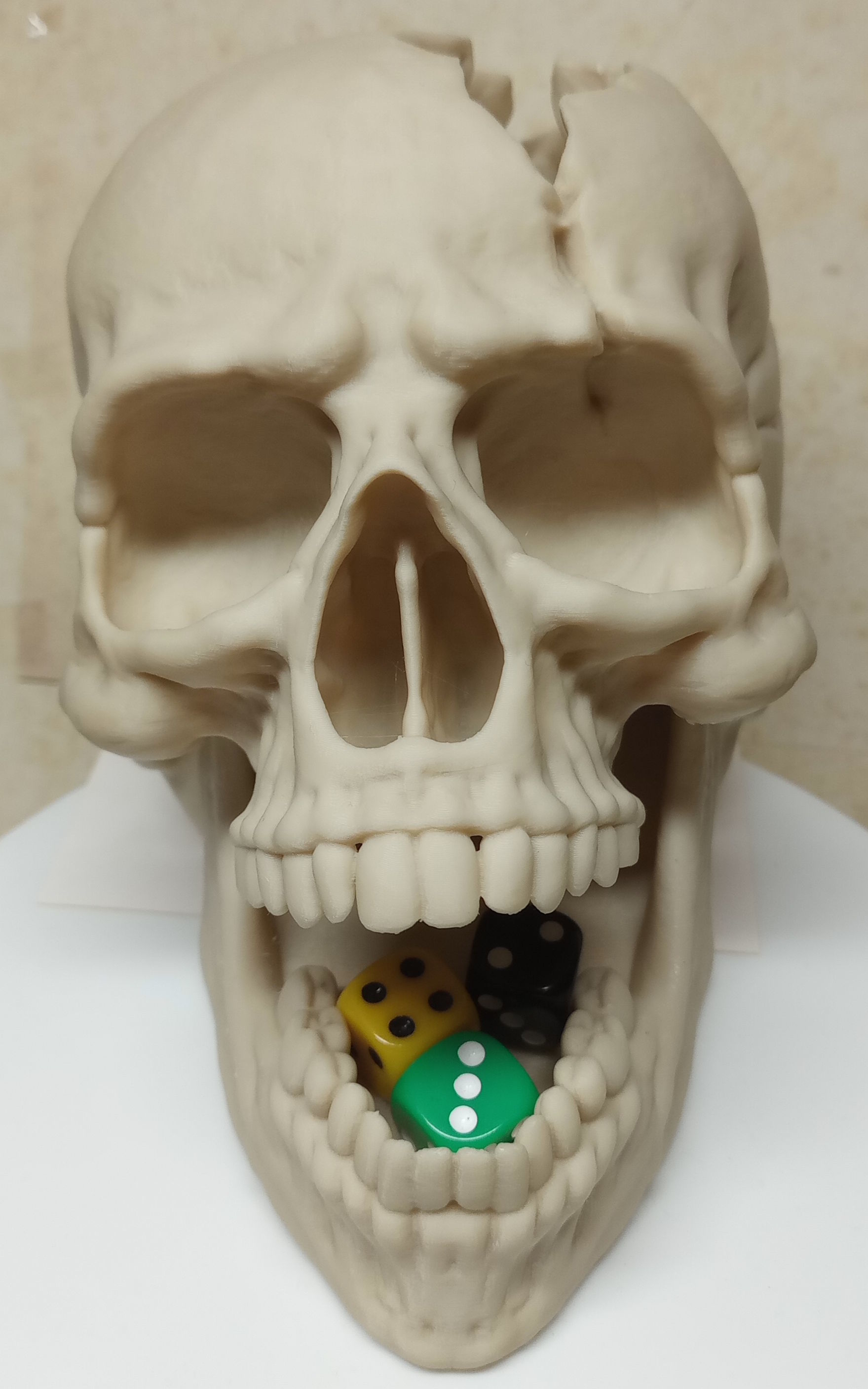 Cracked Skull - Dice Tower 3D print model_5