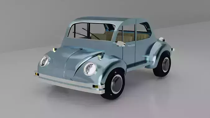 Volkswagen Escarabajo low poly