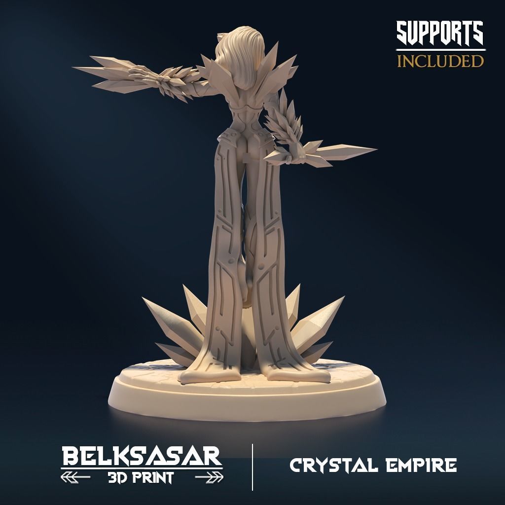Crystal Empress A Normal and Nude 3D print model_4