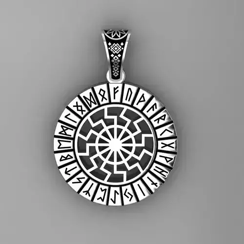  pendant circle hieroglyphs letters p0051