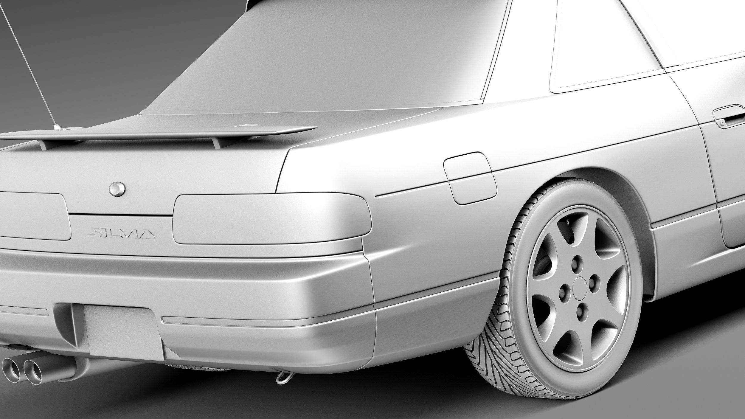 Nissan Silvia K S13 1989-1994 3D model_11