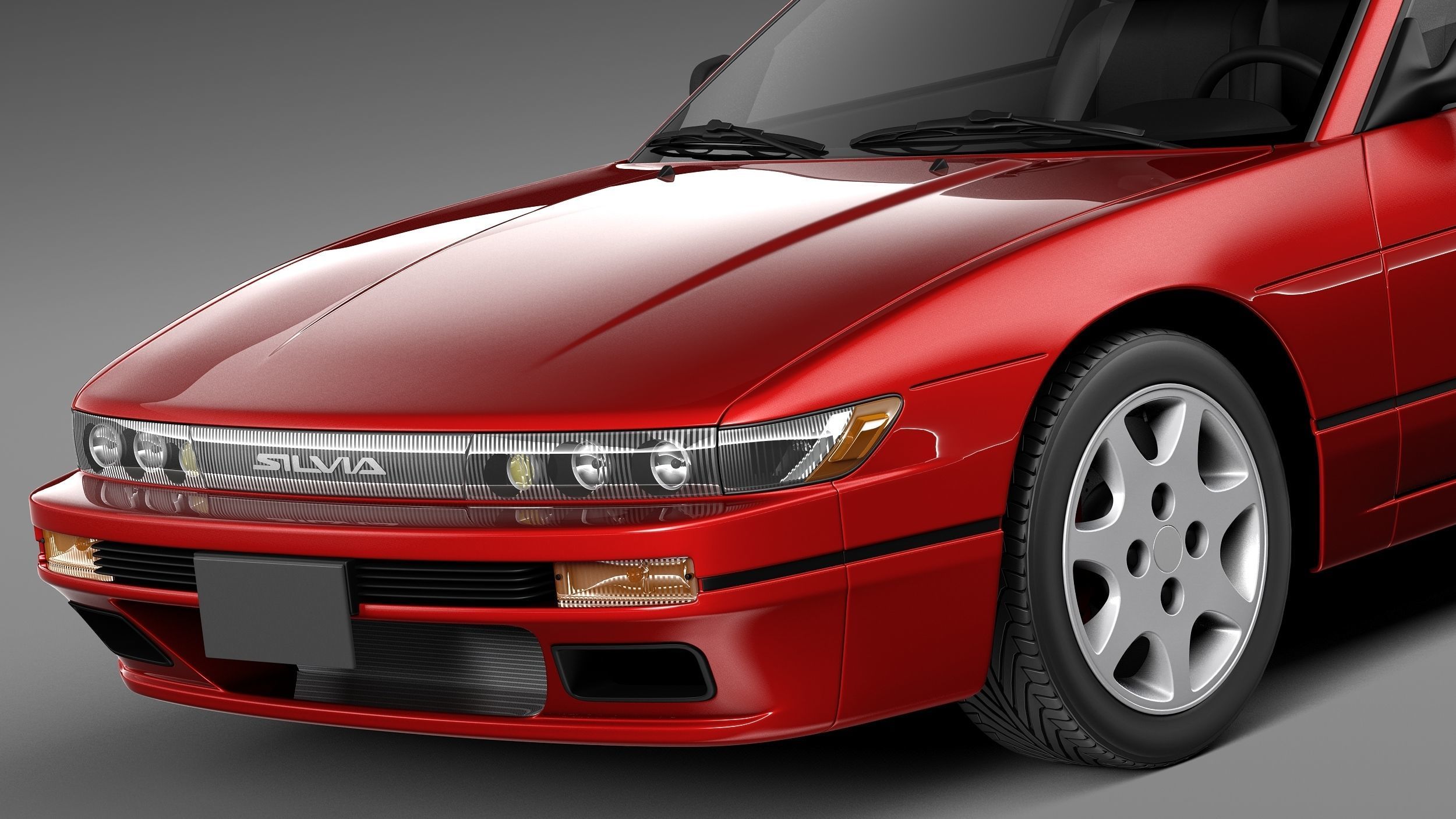Nissan Silvia K S13 1989-1994 3D model_2