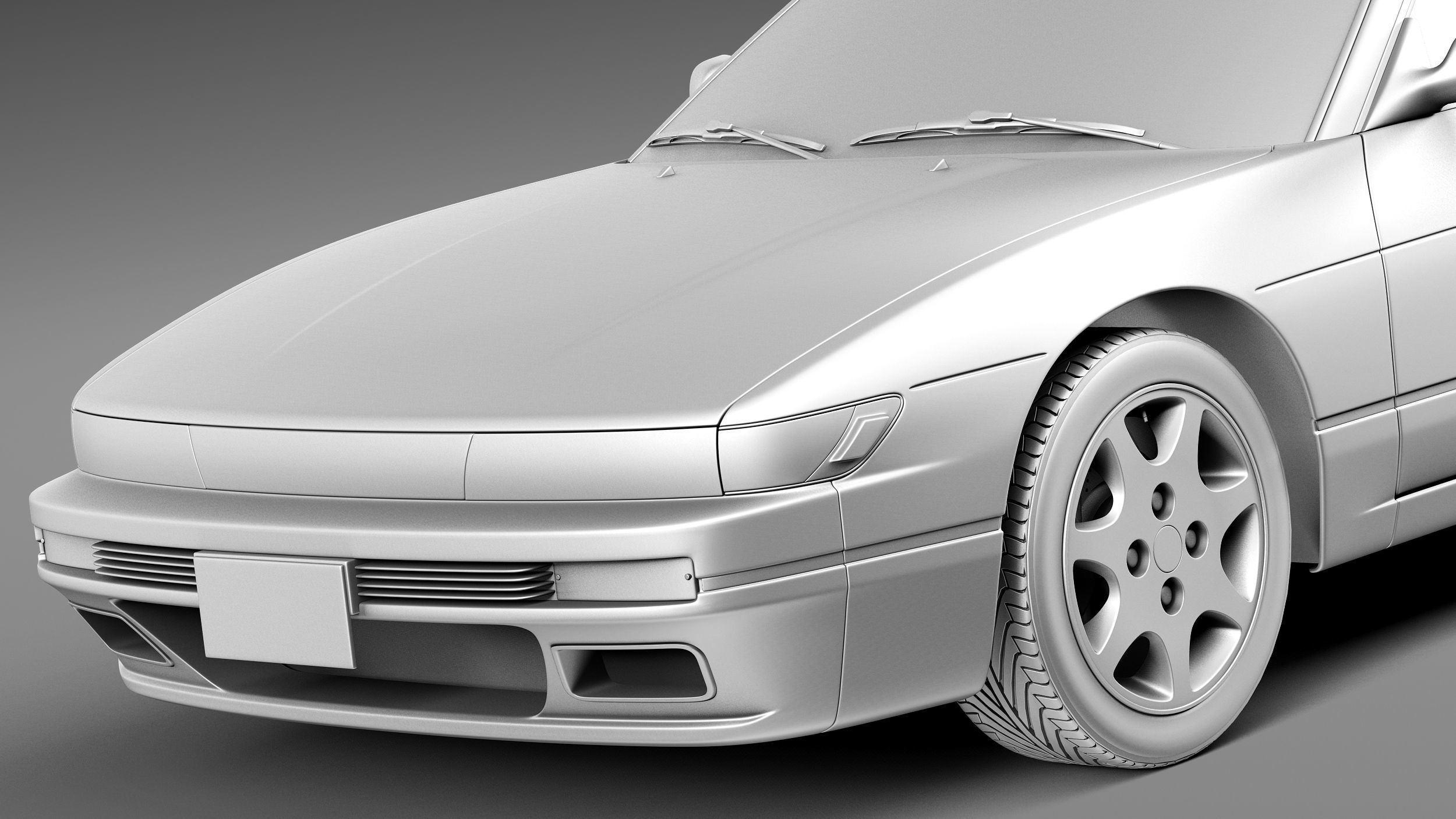 Nissan Silvia K S13 1989-1994 3D model_10