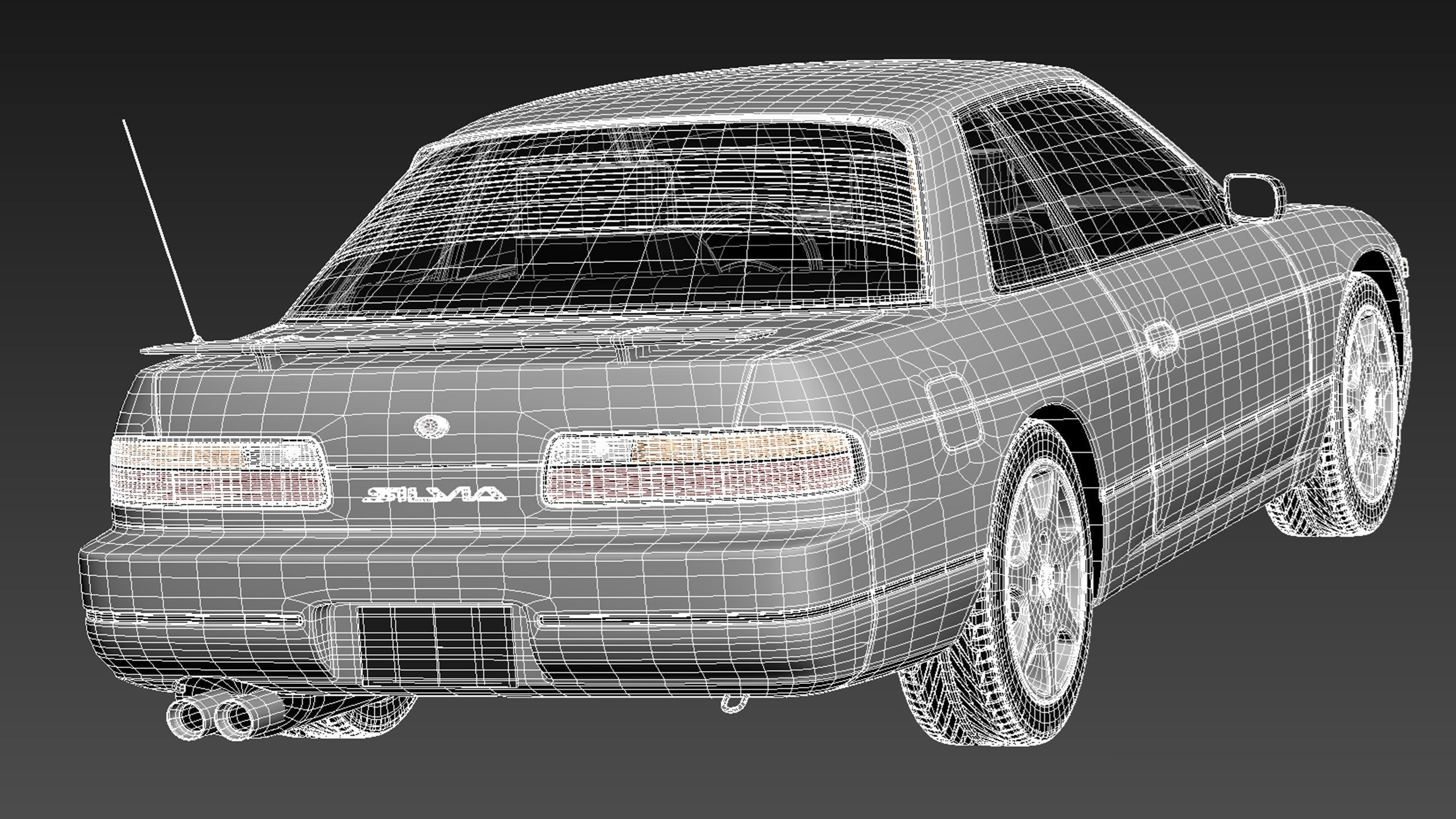 Nissan Silvia K S13 1989-1994 3D model_17