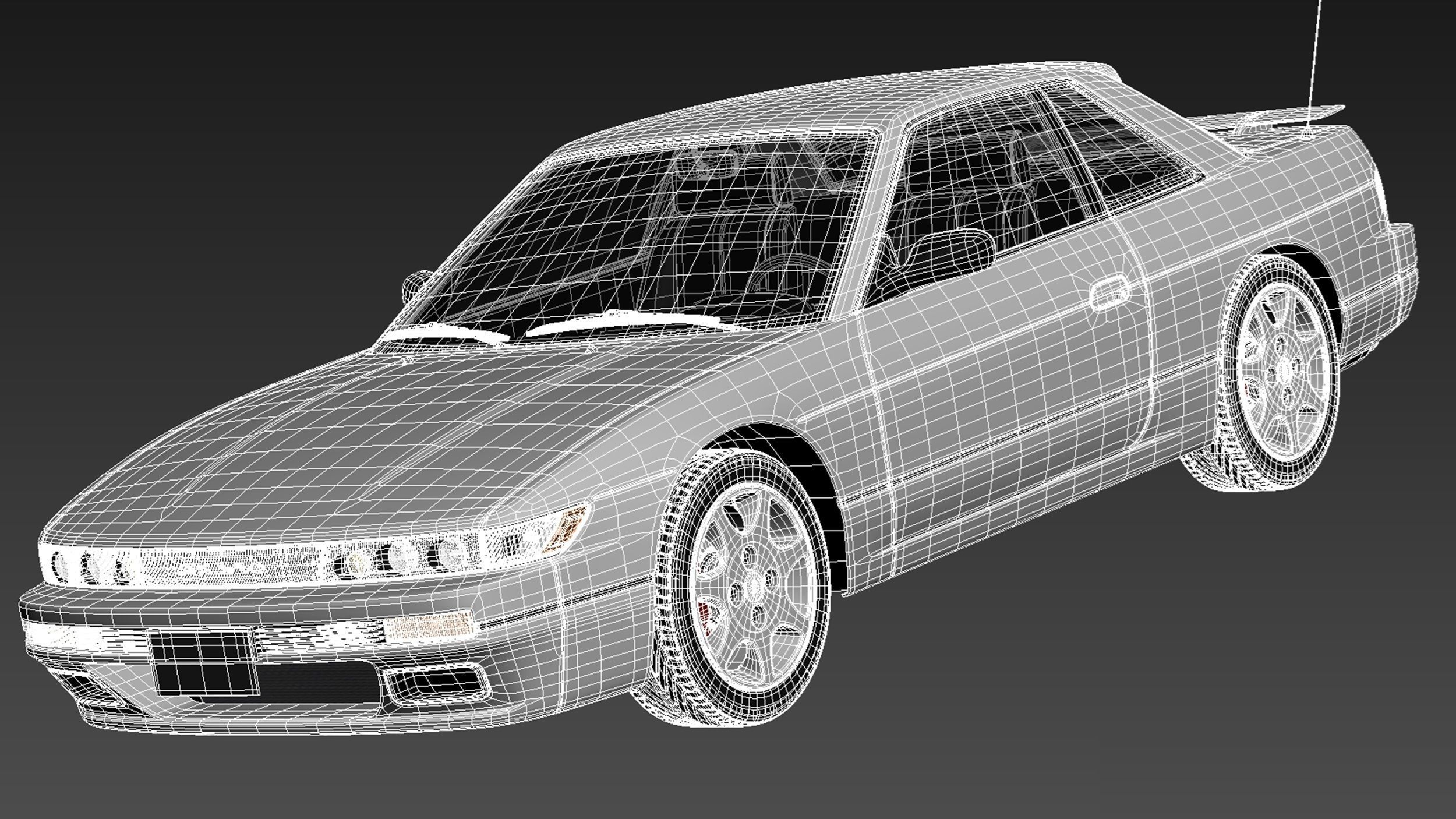 Nissan Silvia K S13 1989-1994 3D model_16