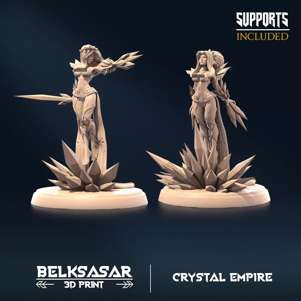 Crystal Empress Set x2 Nude 3D print model_0
