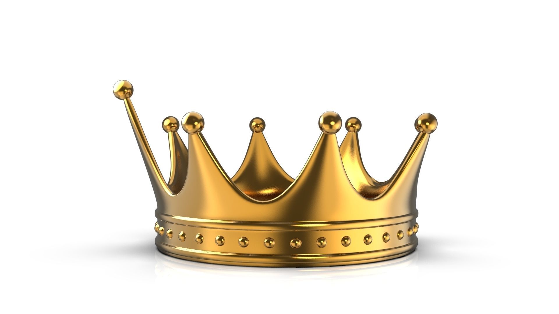 Gold Crown 3D model_4
