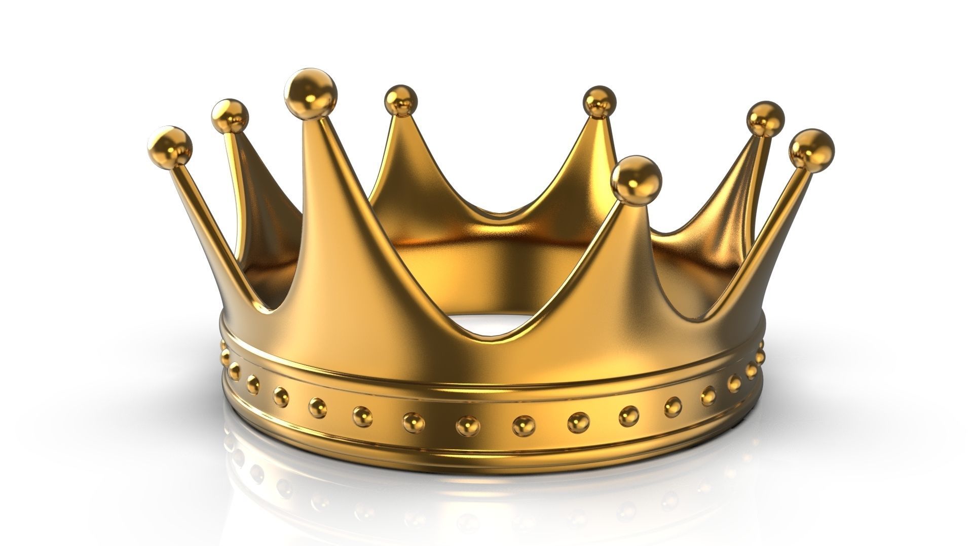 Gold Crown 3D model_3