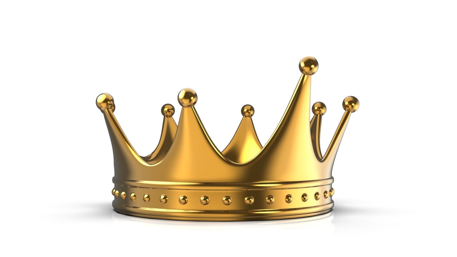 Gold Crown 3D model_2