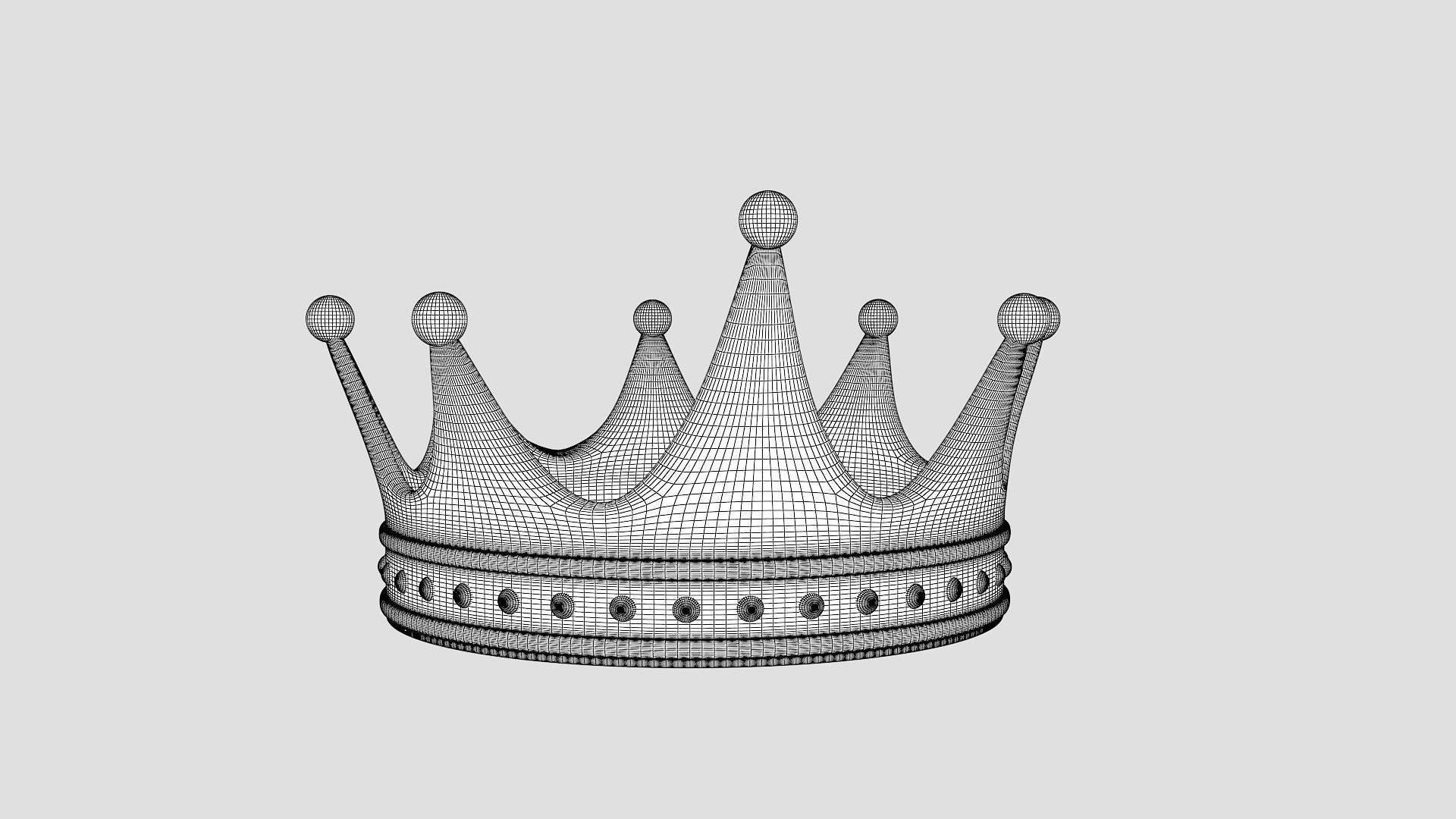 Gold Crown 3D model_5