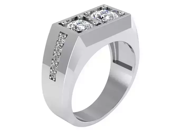 Rectangular Diamond Ring 1708