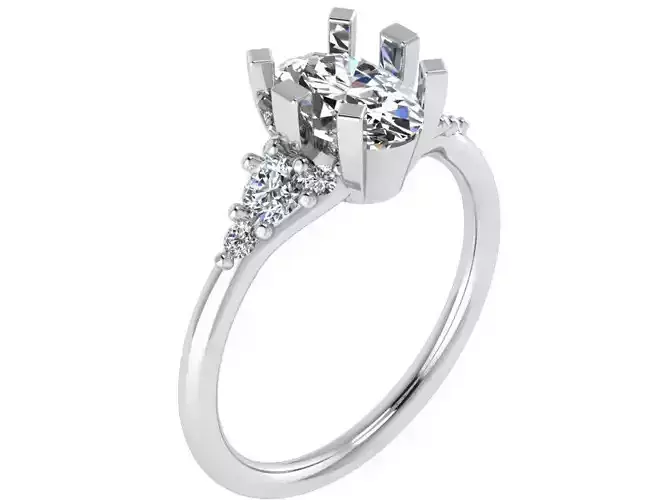 Oval Diamond Ring 1710