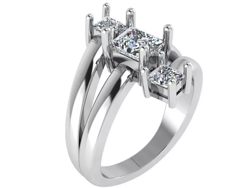 Princess Spiral Ring 1713 3D print model